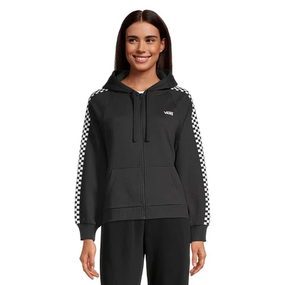 Vans Women's Funniest Time Full Zip Skateboarding Hoodie, Cotton Blend, Oversized