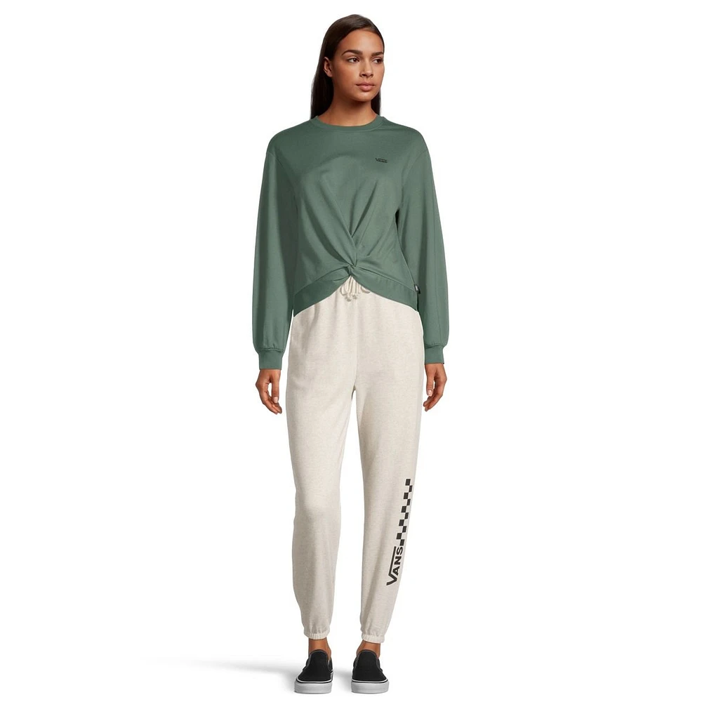 Vans Women's Vista Knotty  French Terry Pullover, Relaxed Fit