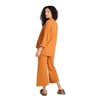 Everyday Sunday Women's Waffle Crop Wide Pants