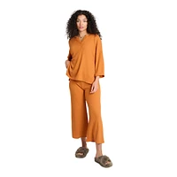 Everyday Sunday Women's Waffle Crop Wide Pants