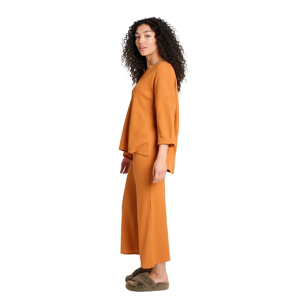 Everyday Sunday Women's Waffle Crop Wide Pants