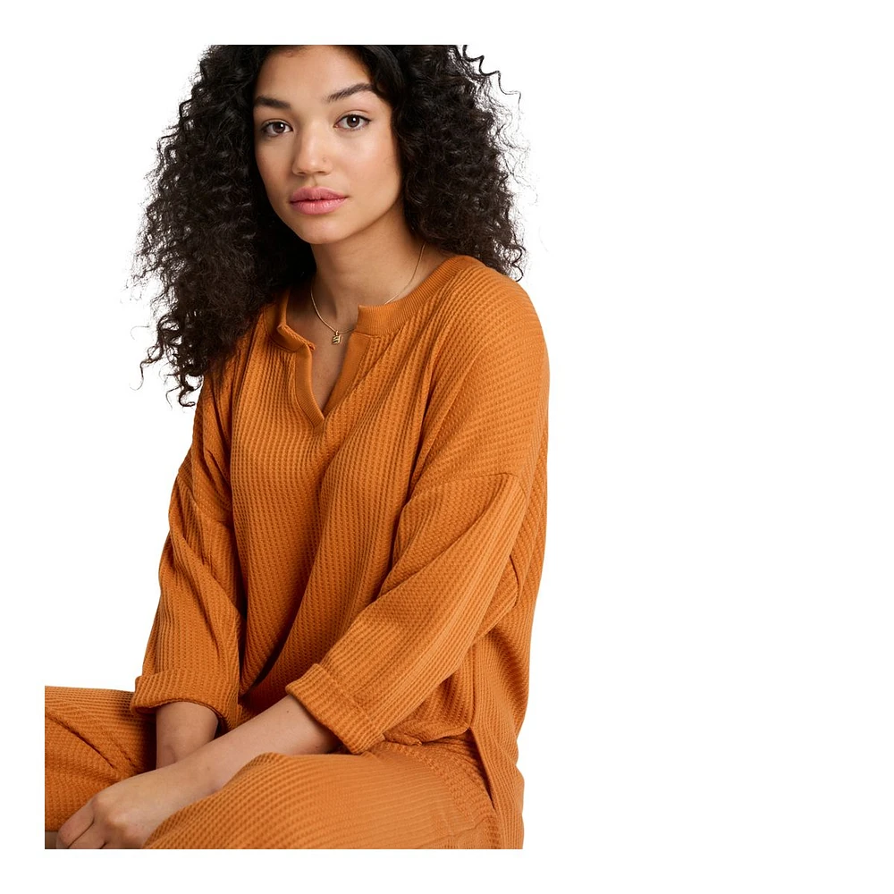 Everyday Sunday Women's Waffle Popover Top