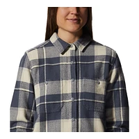 Mountain Hardwear Women's Plusher Button Up Flannel Plaid Shirt