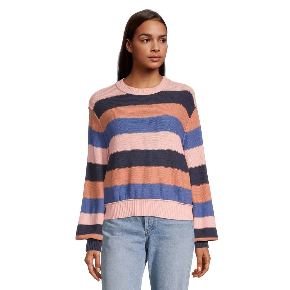 Roxy Women's Loft Music Stripe Pullover Sweater