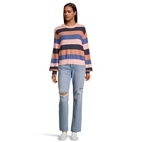 Roxy Women's Loft Music Stripe Pullover Sweater