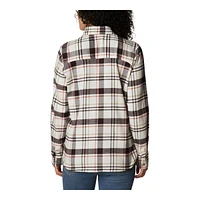 Columbia Women's Pine Street™ Long Sleeve Stretch Flannel Shirt