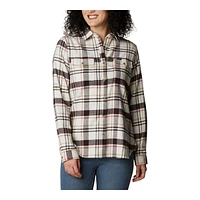 Columbia Women's Pine Street™ Long Sleeve Stretch Flannel Shirt