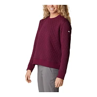 Columbia Women's Lodge™ Crewneck  Quilted Sweatshirt, Relaxed Fit