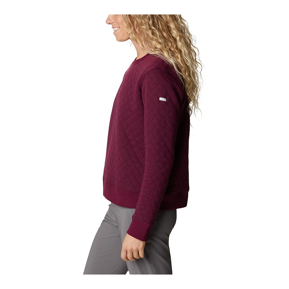 Columbia Women's Lodge™ Crewneck  Quilted Sweatshirt, Relaxed Fit