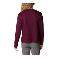 Columbia Women's Lodge™ Crewneck  Quilted Sweatshirt, Relaxed Fit