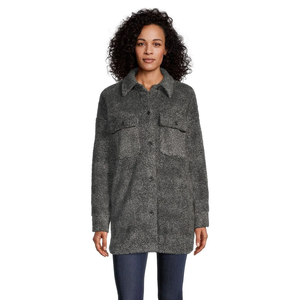 Roxy Women's Over And Out Button Up Fleece Shacket