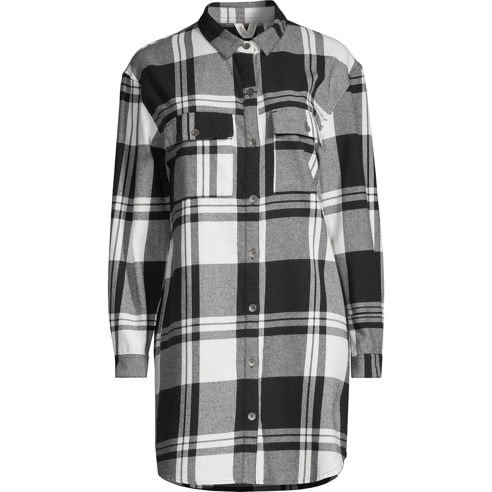 Roxy Women's Running SNS Button Up Plaid Shirt