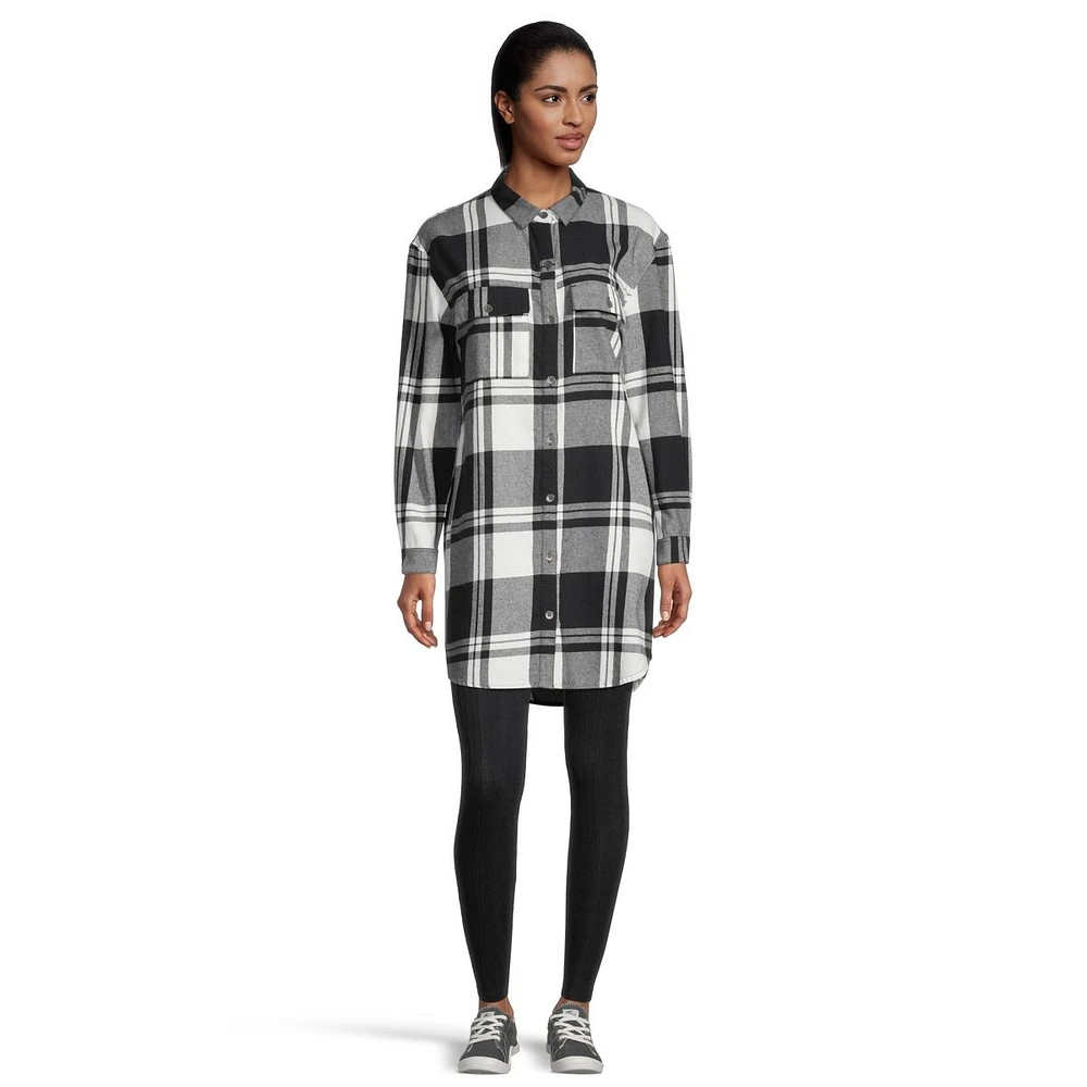 Roxy Women's Running SNS Button Up Plaid Shirt