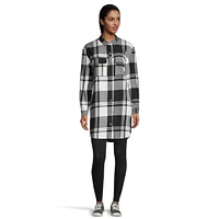 Roxy Women's Running SNS Button Up Plaid Shirt