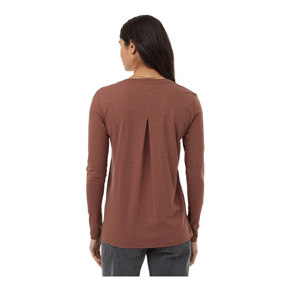 tentree Women's TreeBlend V-Neck Long Sleeve T Shirt