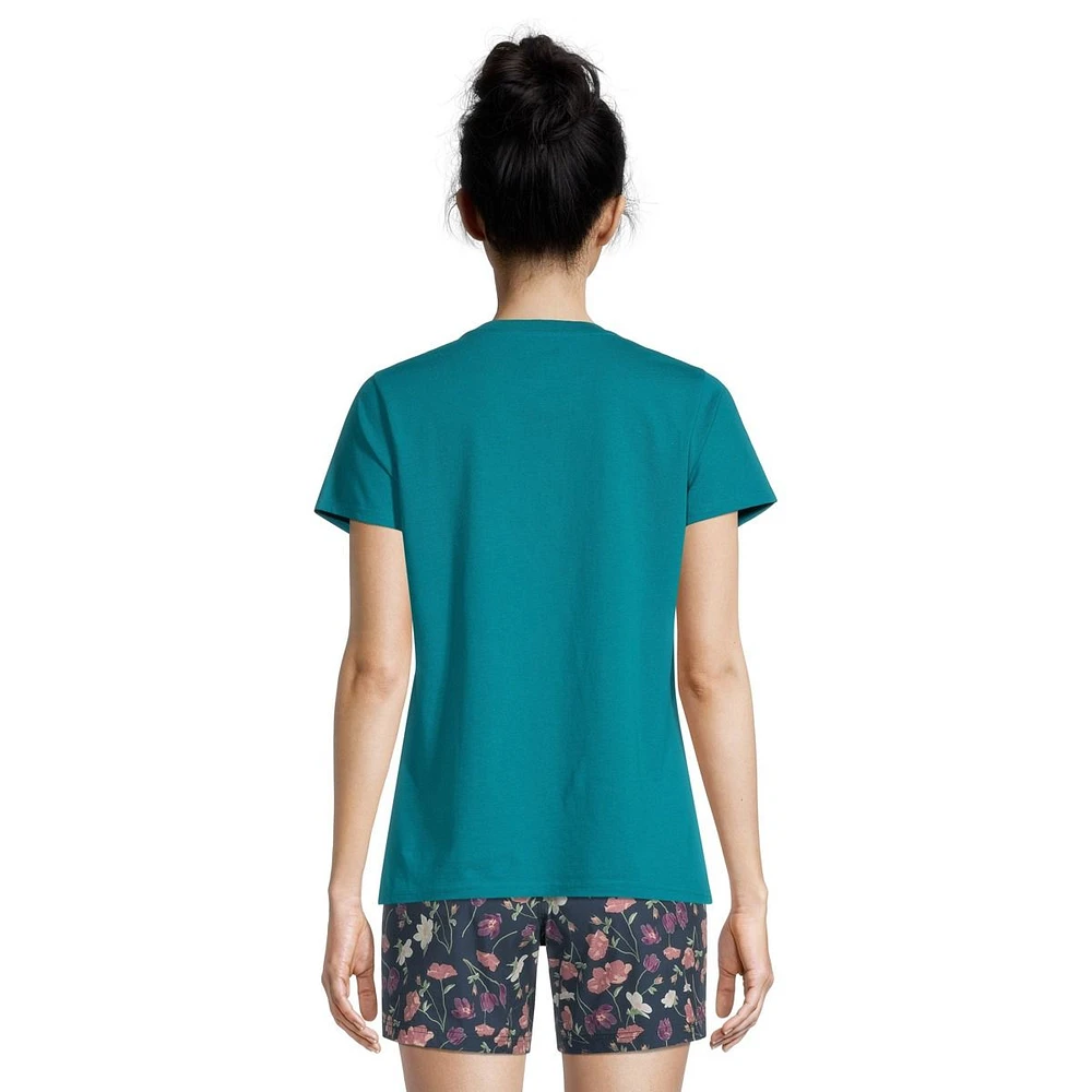 Woods Women's Cayley Floral Logo T Shirt