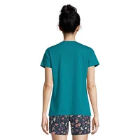 Woods Women's Cayley Floral Logo T Shirt