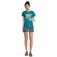 Woods Women's Cayley Floral Logo T Shirt