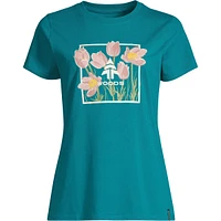 Woods Women's Cayley Floral Logo T Shirt