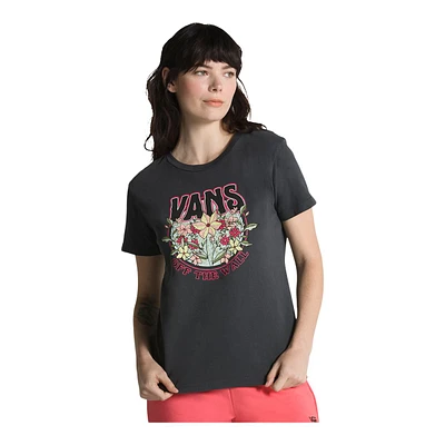 Vans Women's Rock Flowers Crew T Shirt