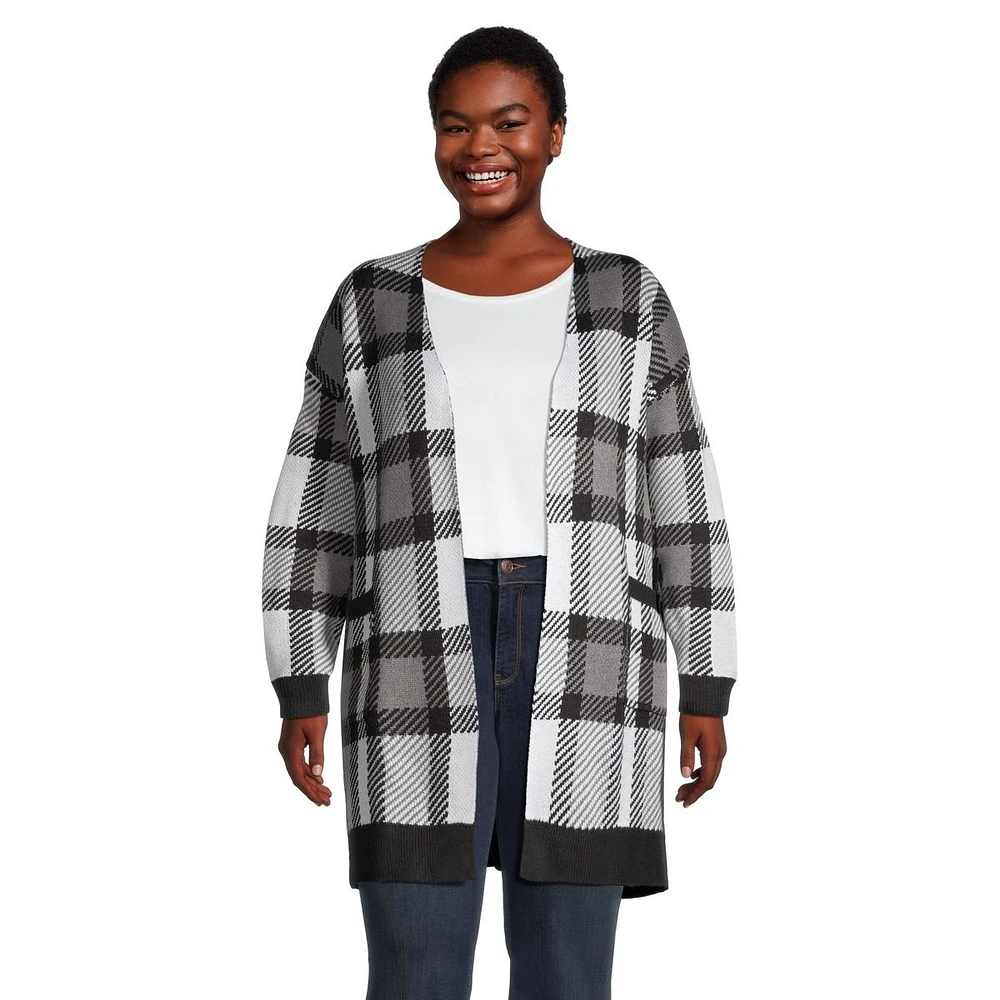 Ripzone Women's Plus Rowan Long Cardigan Sweater