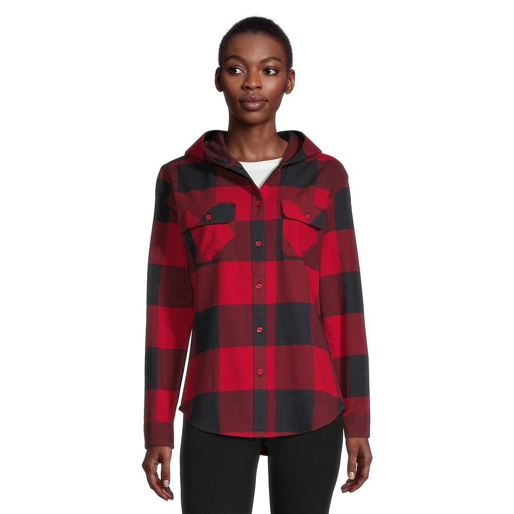 Ripzone Women's Apex 2.0 Hooded Flannel Top