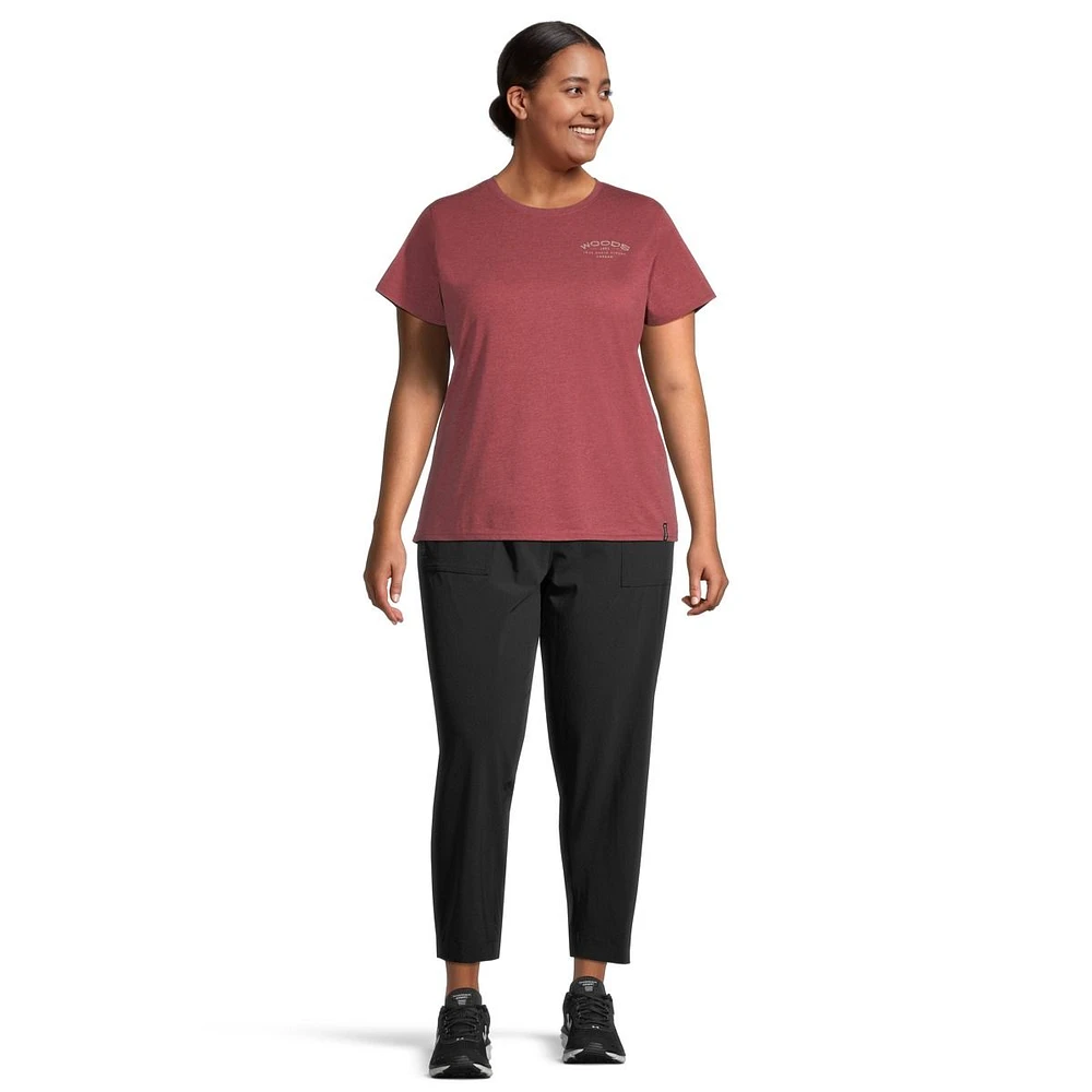 Woods Women's Plus Cayley Text T Shirt