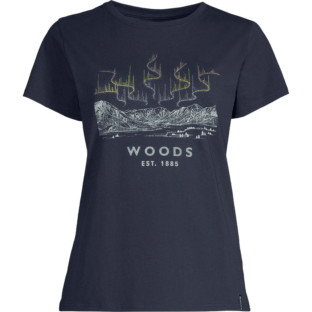 Woods Women's Cayley Northern Lights T Shirt