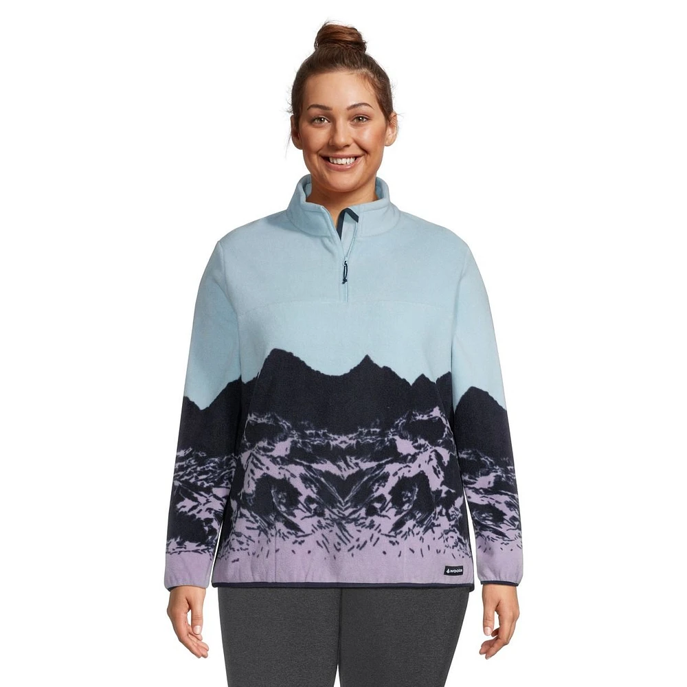 Woods Women's Plus Blackiston 1/4 Zip Fleece Top