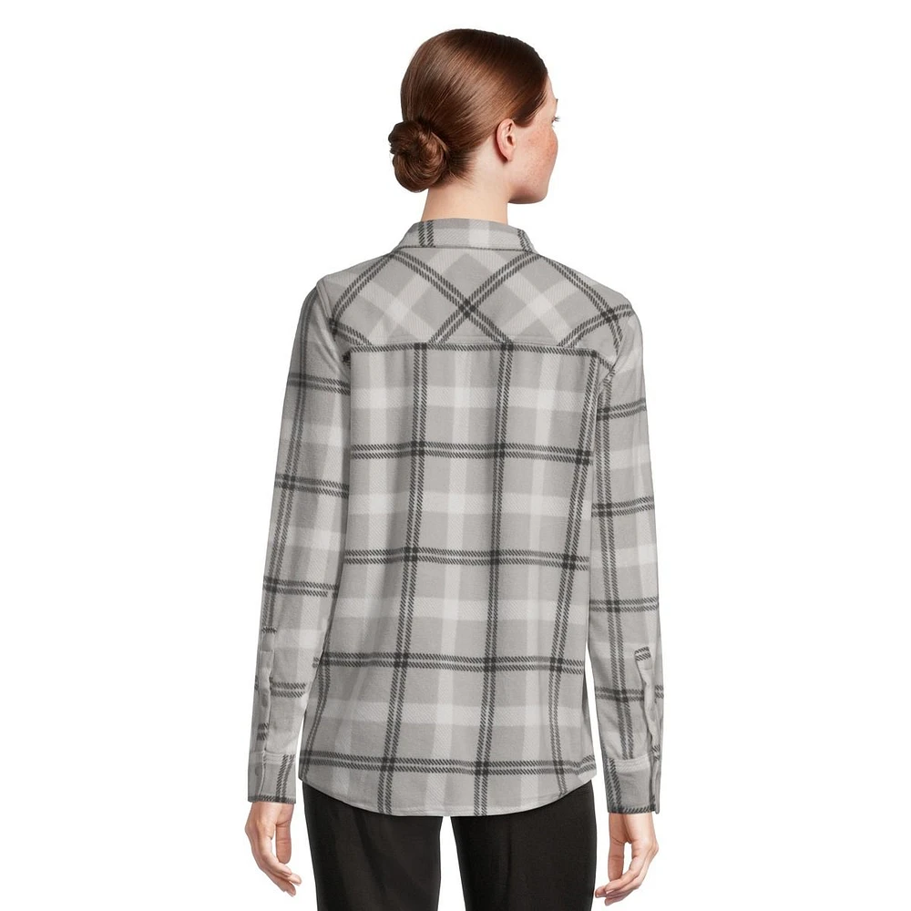 O'Neill Women's Fleece Plaid Flannel Top