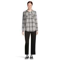 O'Neill Women's Fleece Plaid Flannel Top