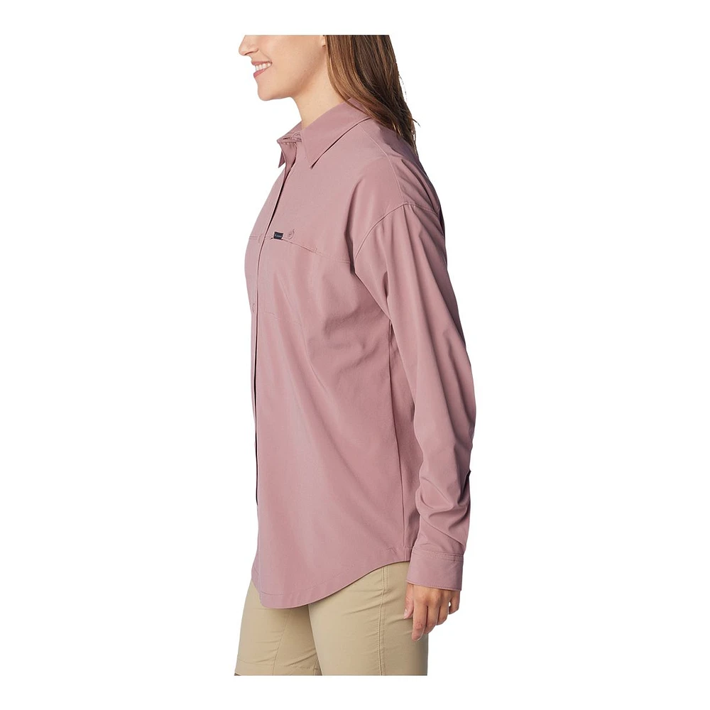 Columbia Women's Boundless Trek Omni-Shade Long Sleeve Button Down Shirt