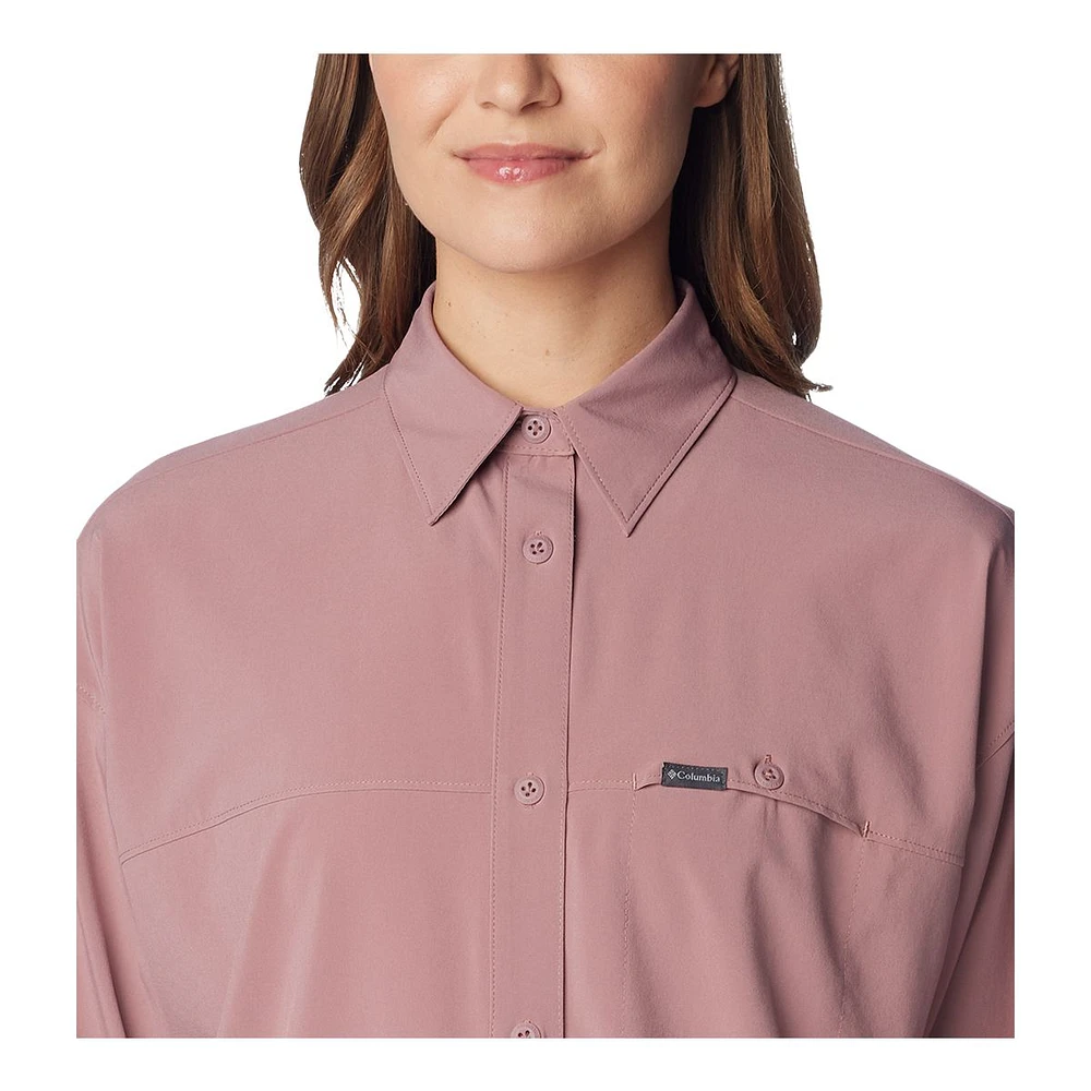 Columbia Women's Boundless Trek Omni-Shade Long Sleeve Button Down Shirt