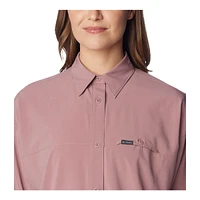 Columbia Women's Boundless Trek Omni-Shade Long Sleeve Button Down Shirt