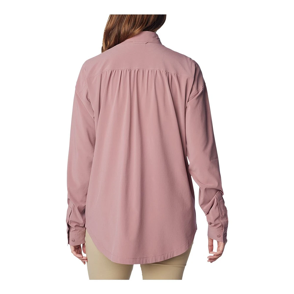 Columbia Women's Boundless Trek Omni-Shade Long Sleeve Button Down Shirt