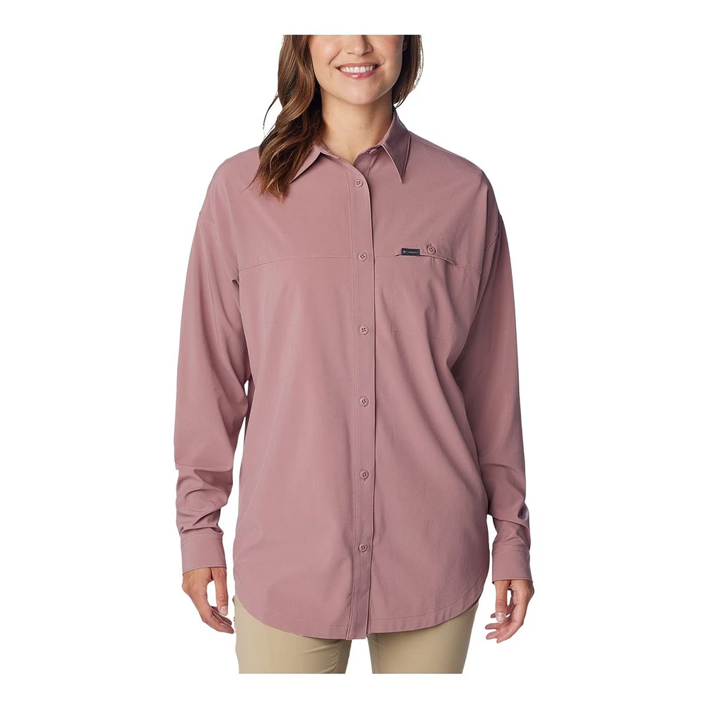 Columbia Women's Boundless Trek Omni-Shade Long Sleeve Button Down Shirt