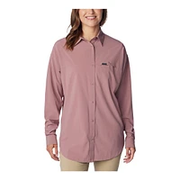 Columbia Women's Boundless Trek Omni-Shade Long Sleeve Button Down Shirt