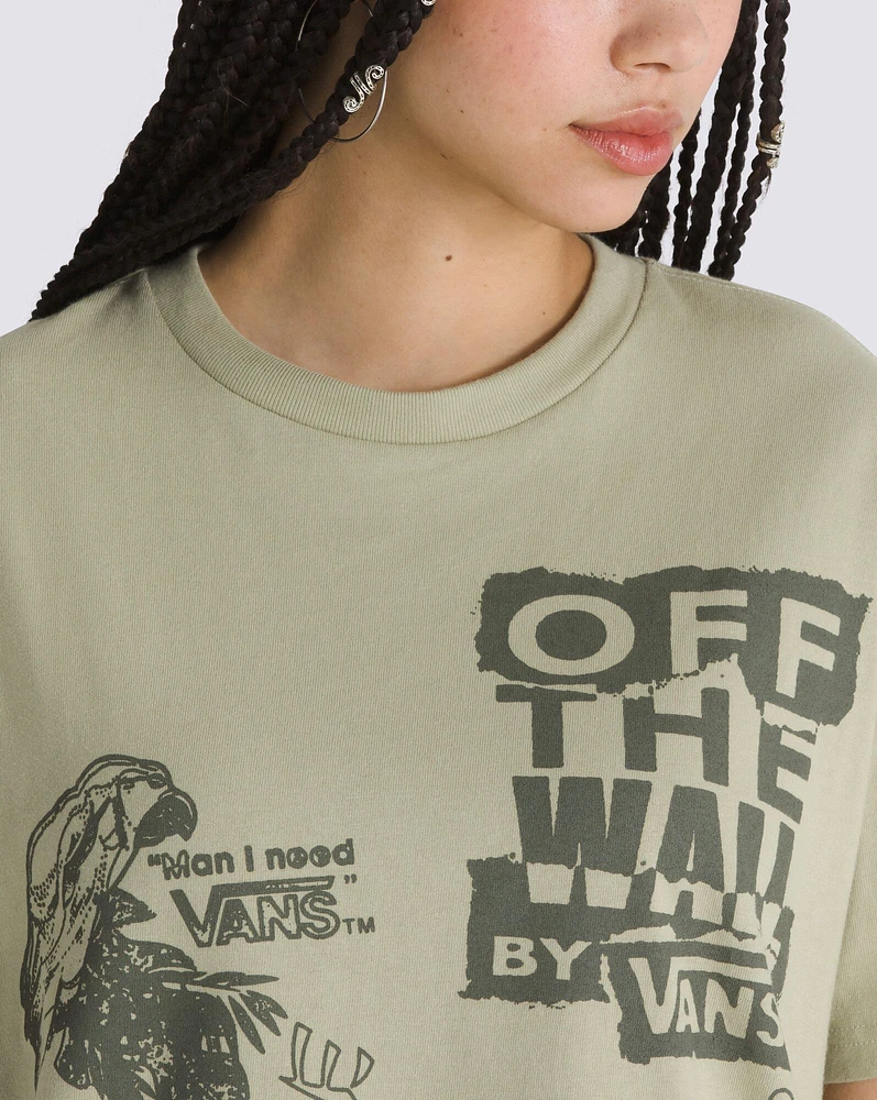 Vans Women's Mixed Messages Oversized ELM T Shirt