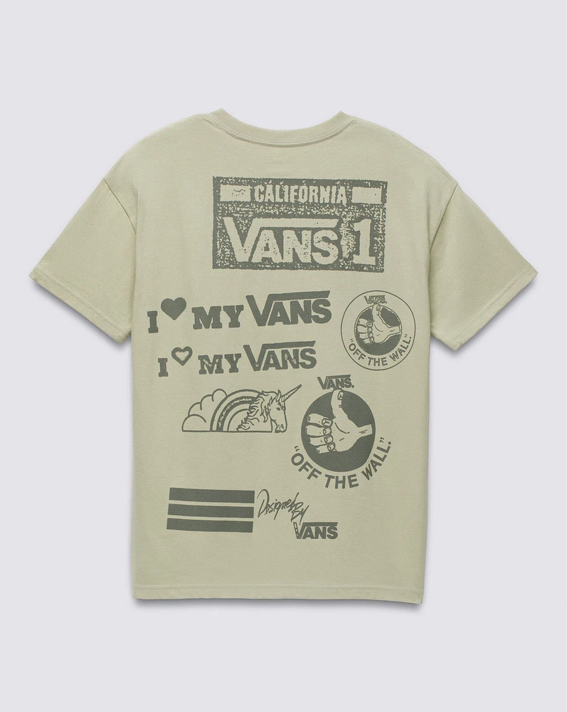 Vans Women's Mixed Messages Oversized ELM T Shirt