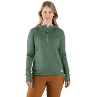 Carhartt Women's Force half Zip Long Sleeve T Shirt