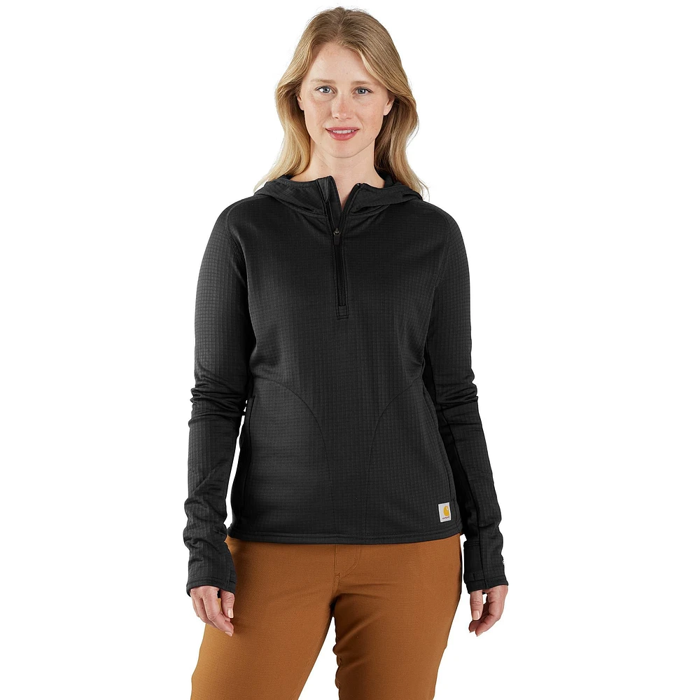 Carhartt Women's Force® Mock Neck Half Zip Grid Fleece Shirt