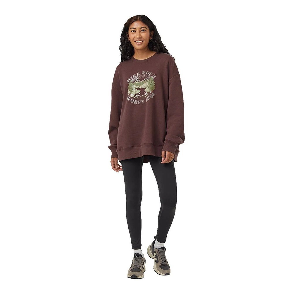 Tentree Women's Hike More Oversize Crew Sweatshirt