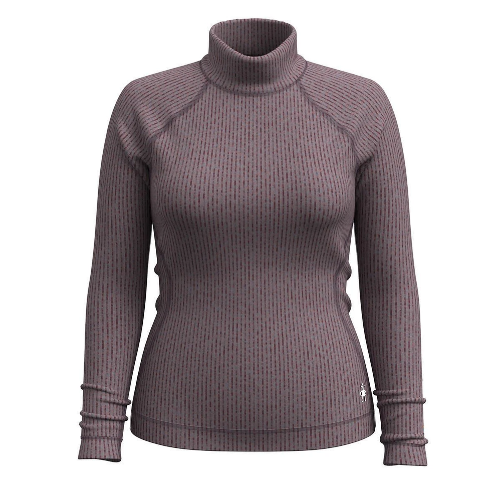 SMARTWOOL W MERINO RIB TURTLENECK (924) CHK VI