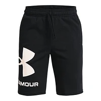 Under Armour Boys' Rival Logo Shorts, Kids', Fleece, Elastic Waistband, Pockets