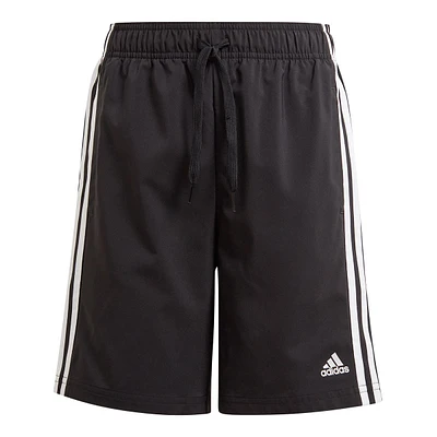 adidas Boys' 3-Stripe Woven Shorts, Kids', Mesh, Elastic Waistband, Pockets