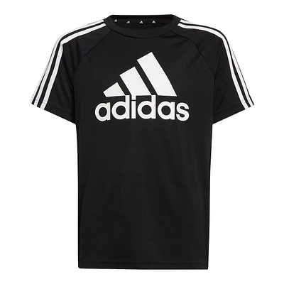 adidas Boys' Sereno Badge Of Sport T Shirt, Kids, Crewneck, Quick Dry