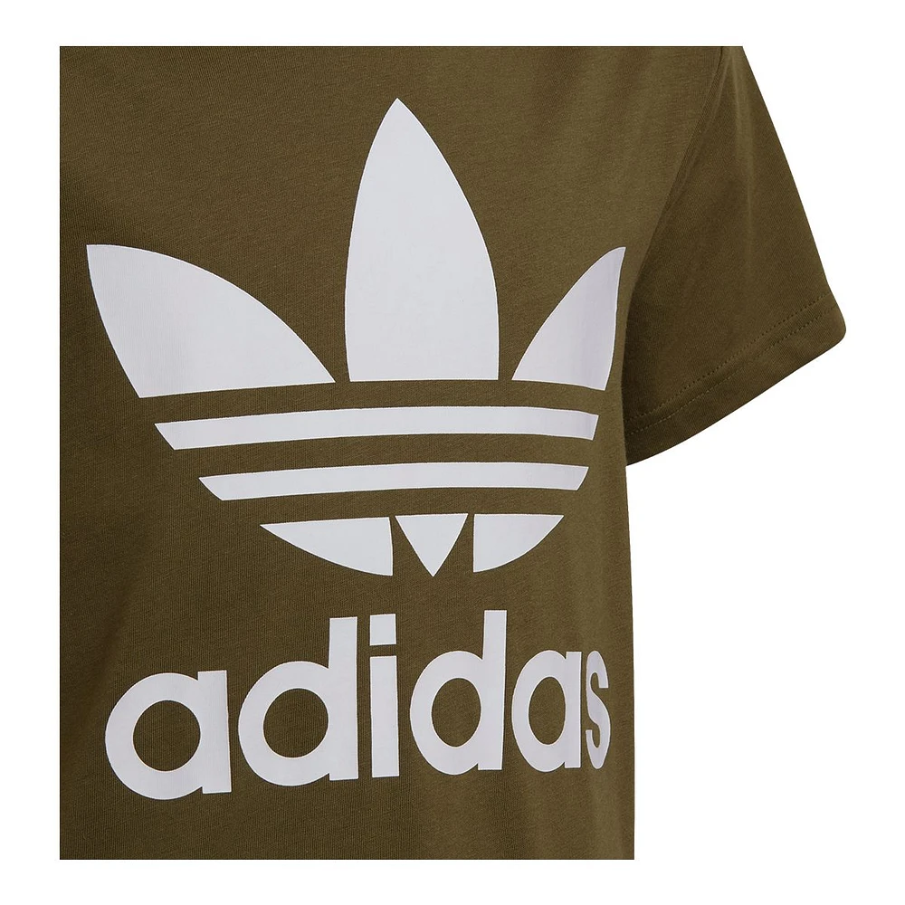 adidas Boys' Trefoil T Shirt, Kids', Crewneck, Cotton, Graphic