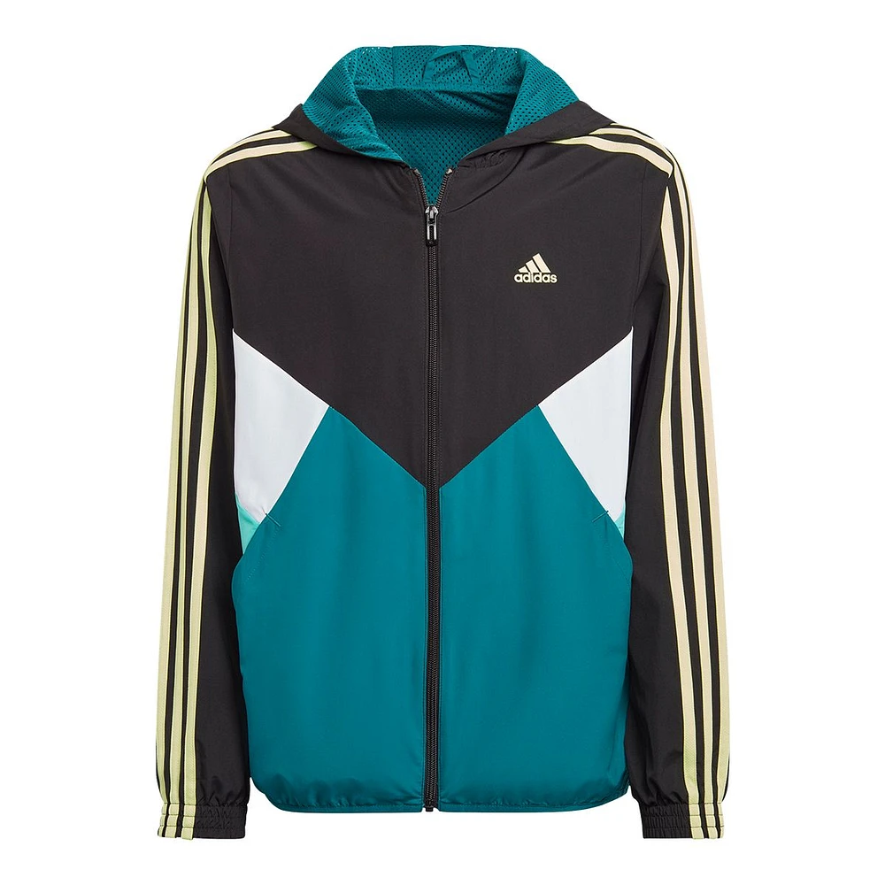 adidas Boys' Colourblock Windbreaker Jacket