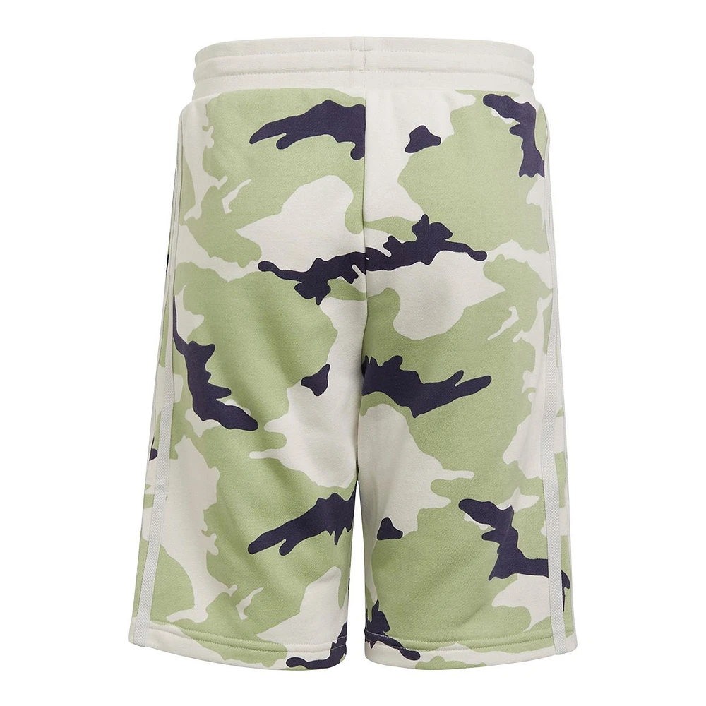 adidas Boys' Camo Shorts, Kids', French Terry, Elastic Waistband, Pockets