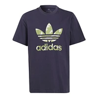 adidas Boys' Camo Trefoil T Shirt, Kids', Crewneck, Cotton, Graphic